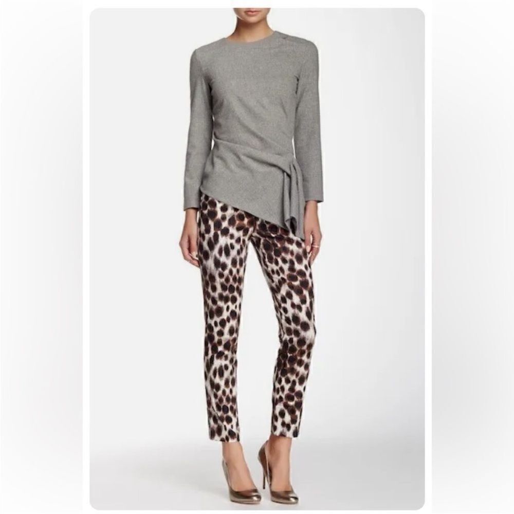 LK Bennett Leopard Print Cropped Pants, UA2